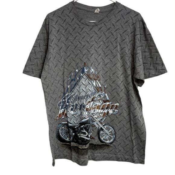Grey American Heritage AOP Biker Motorcycle Shirt Size XL - Picture 1 of 3